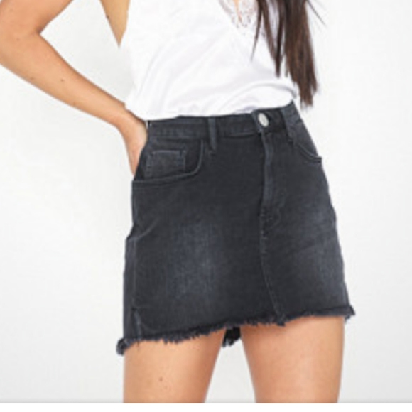 Oneteaspoon Black Swan 2020 Mini Denim Skirt - Picture 1 of 5